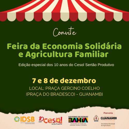 Guanambi ter� Feira da Economia Solid�ria e Agricultura Familiar 