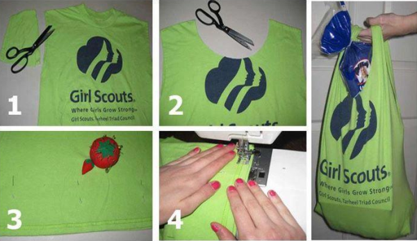 Campanha - Transforme sua camiseta velha em sacolas de compras!