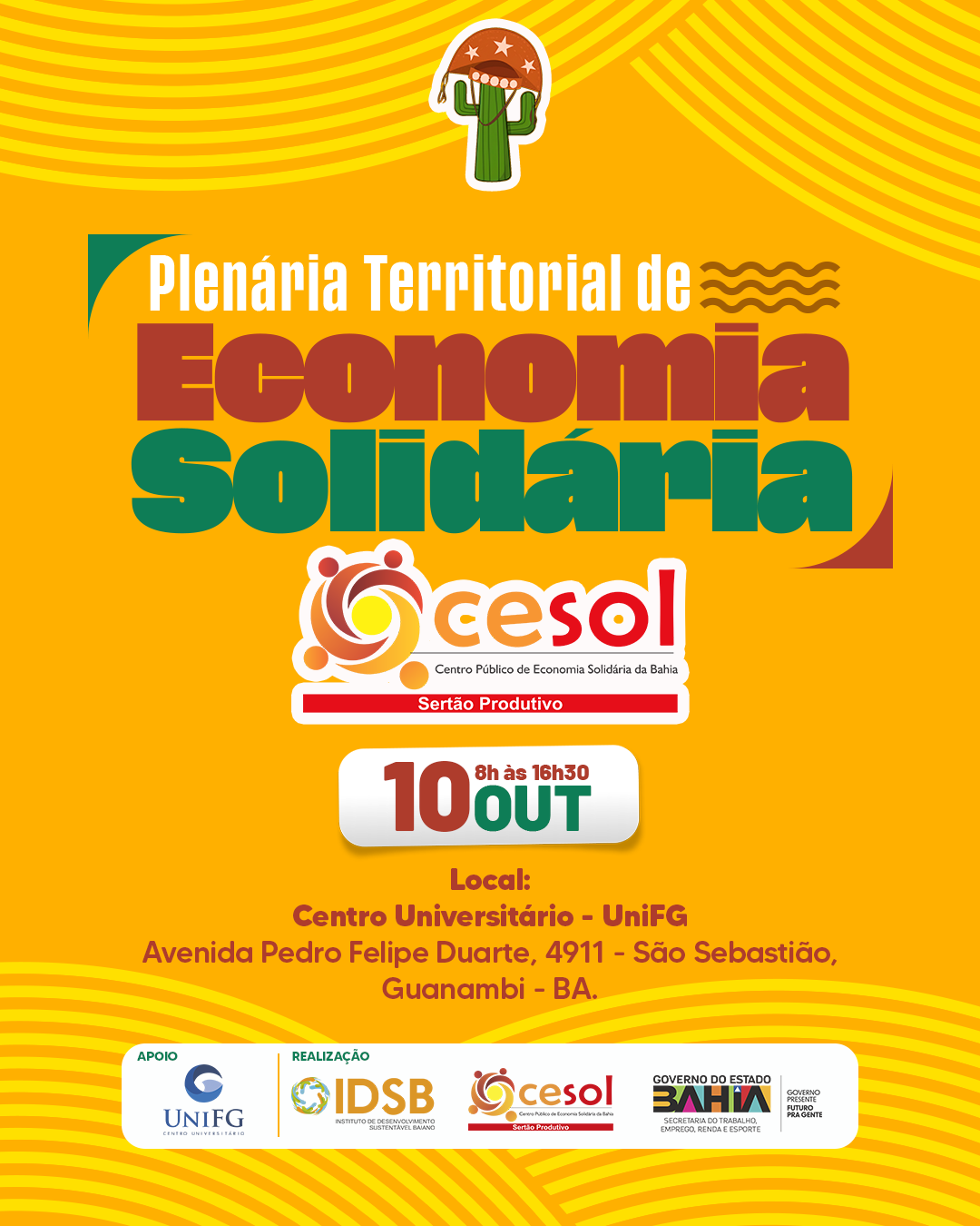 Guanambi sedia Plen�ria Territorial para Fortalecer a Economia Solid�ria