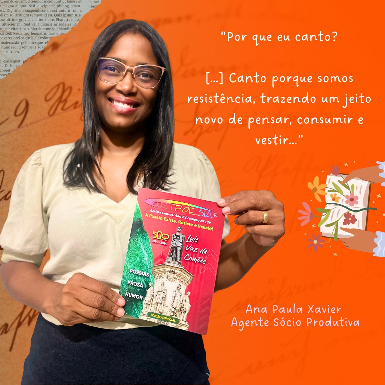 Economia Solid�ria ganha voz na poesia de Ana Paula Xavier 