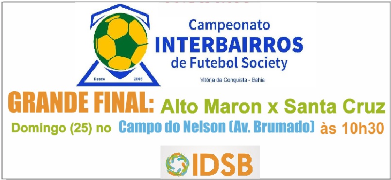 Pr�ximo domingo: grande final do Campeonato Interbairros de Futebol Society
