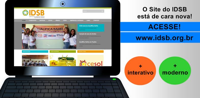 O site est� de cara nova - destaque para a cria��o do HOTSITE do Cesol Sert�o Produtivo